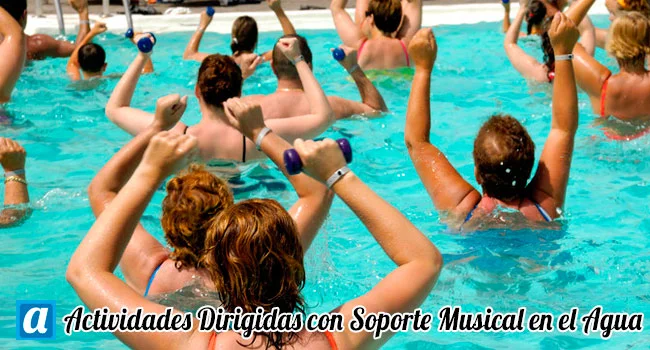 actividades dirigidas con soporte musical en el agua